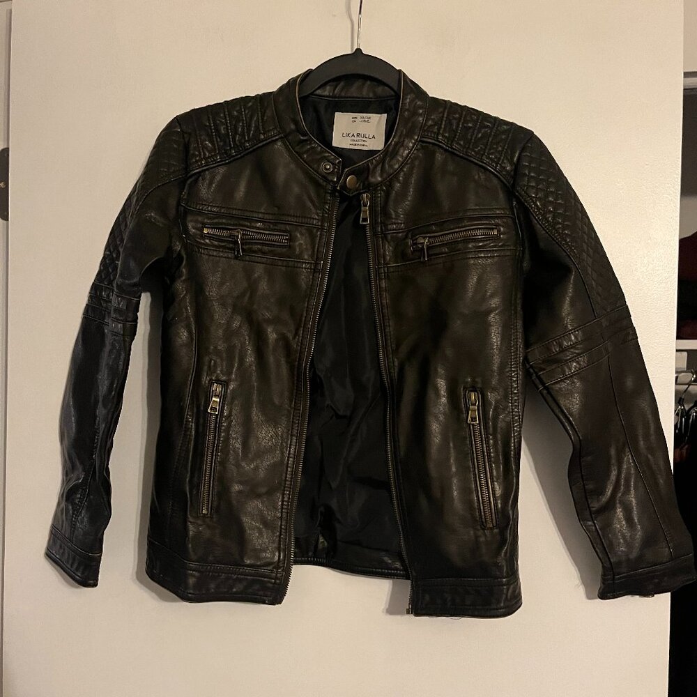 Lika Rulla Collection Size 11-12 Faux Leather Jacket